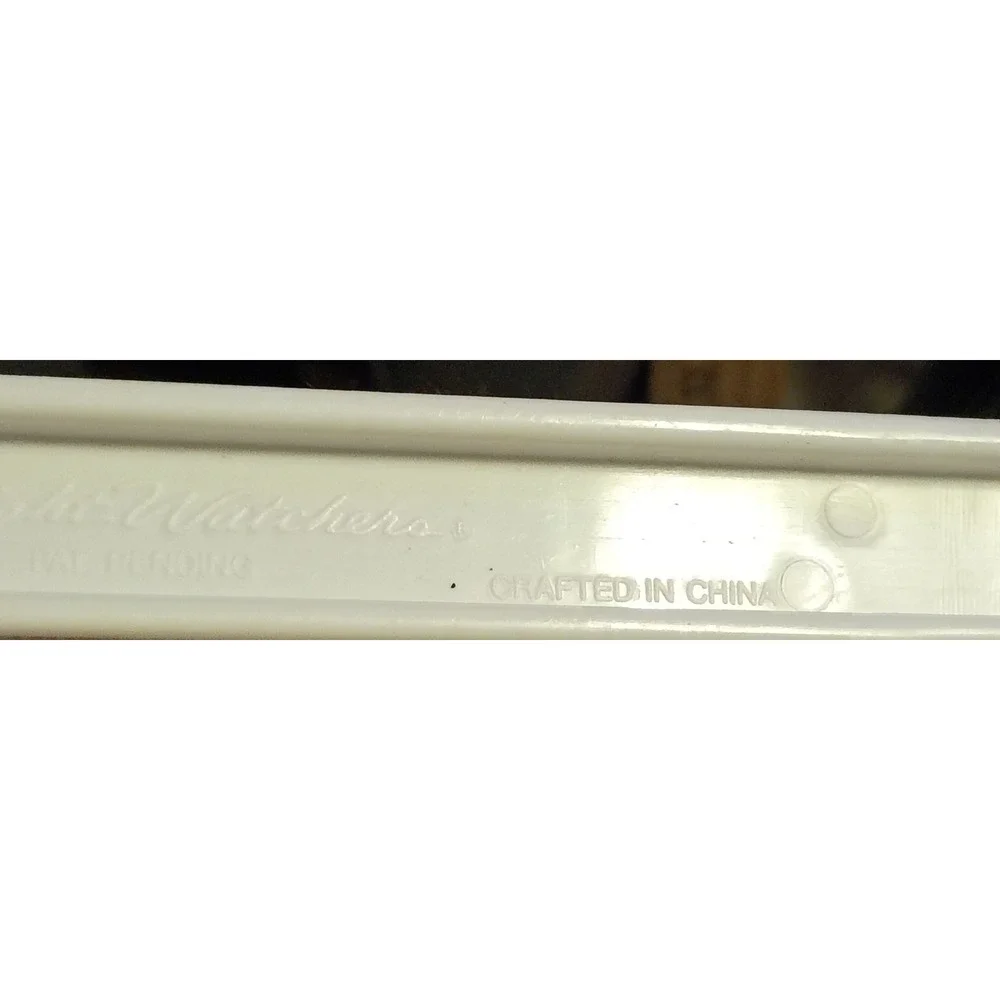 Weight Watchers White Plastic Long Handle Measuring Spoons Set 1/2 Cup and 1 Cup